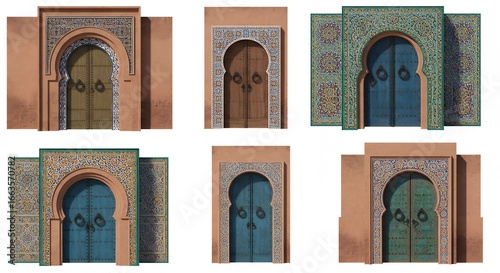 Set of traditional arabic doors