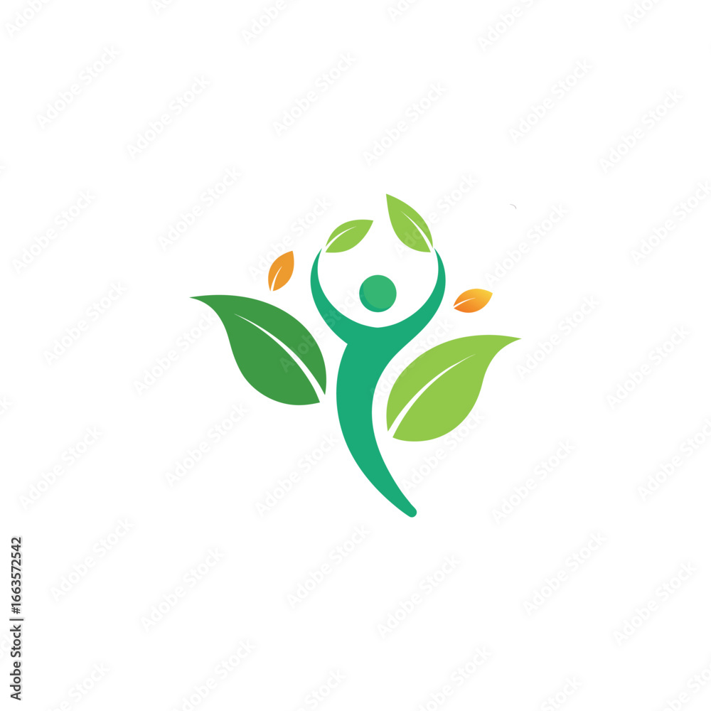 Fototapeta premium wellness logo design vector