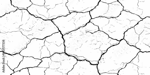 digital wall grunge and dust pattern surface Cracked white wall texture design element white background.
