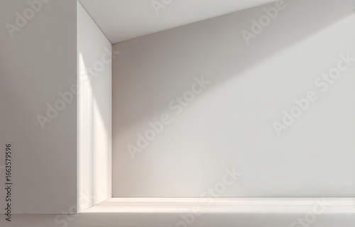 Wallpaper Mural Empty, minimalist room with angled light Torontodigital.ca