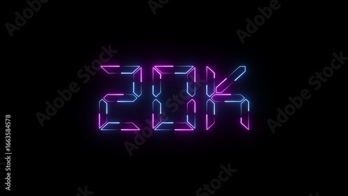 A bold neon 