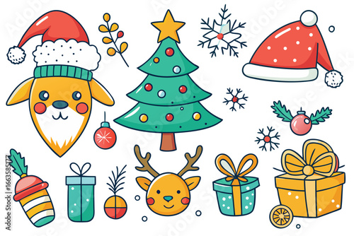 Cute Hand-Drawn Christmas and Holiday Doodle Collection