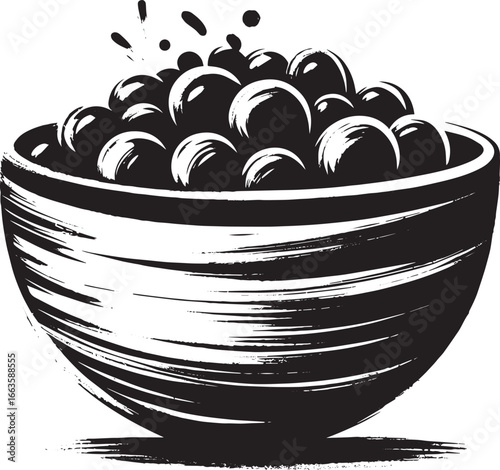 Monochrome Sumi-e Style Illustration of Brazilian A