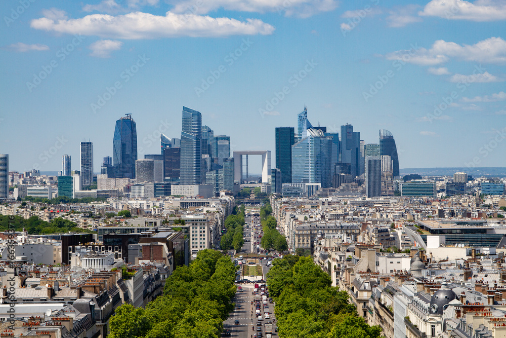 Fototapeta premium aerial view of Paris la Défense