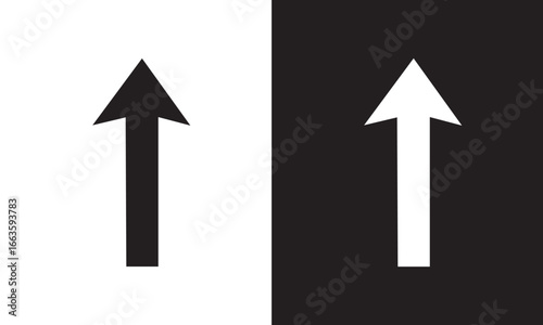Straight black arrow graph up ward direction over transparent background. flat style tick icon for web site design, logo, app, UI design. vector illustration eps file