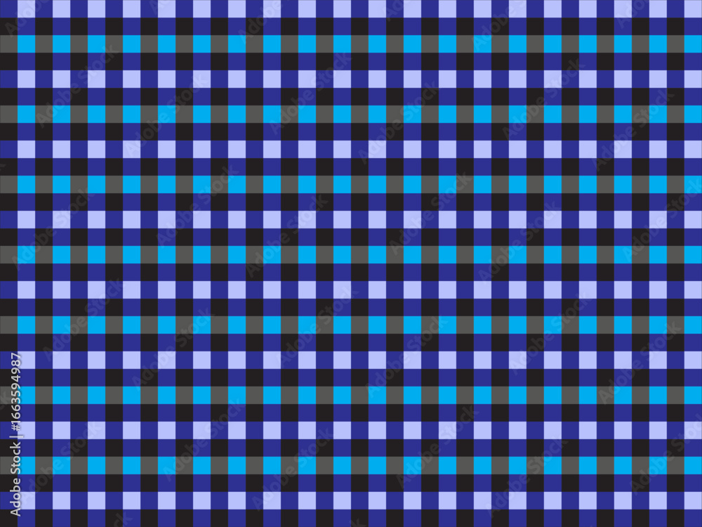 Fototapeta premium Navy, Blue and white Gingham Checkered Seamless Pattern