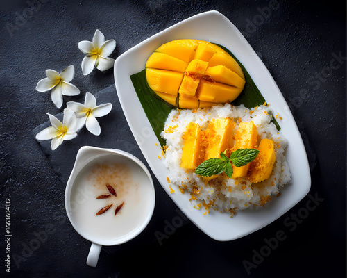 Thai Mango Sticky Rice with Coconut Milk