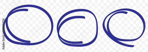 Hand drawn circle line sketch set isolated on white background. Red circle draw. Vector circular scribble doodle round circles for message and for note mark. Vector illustration. EPS 10