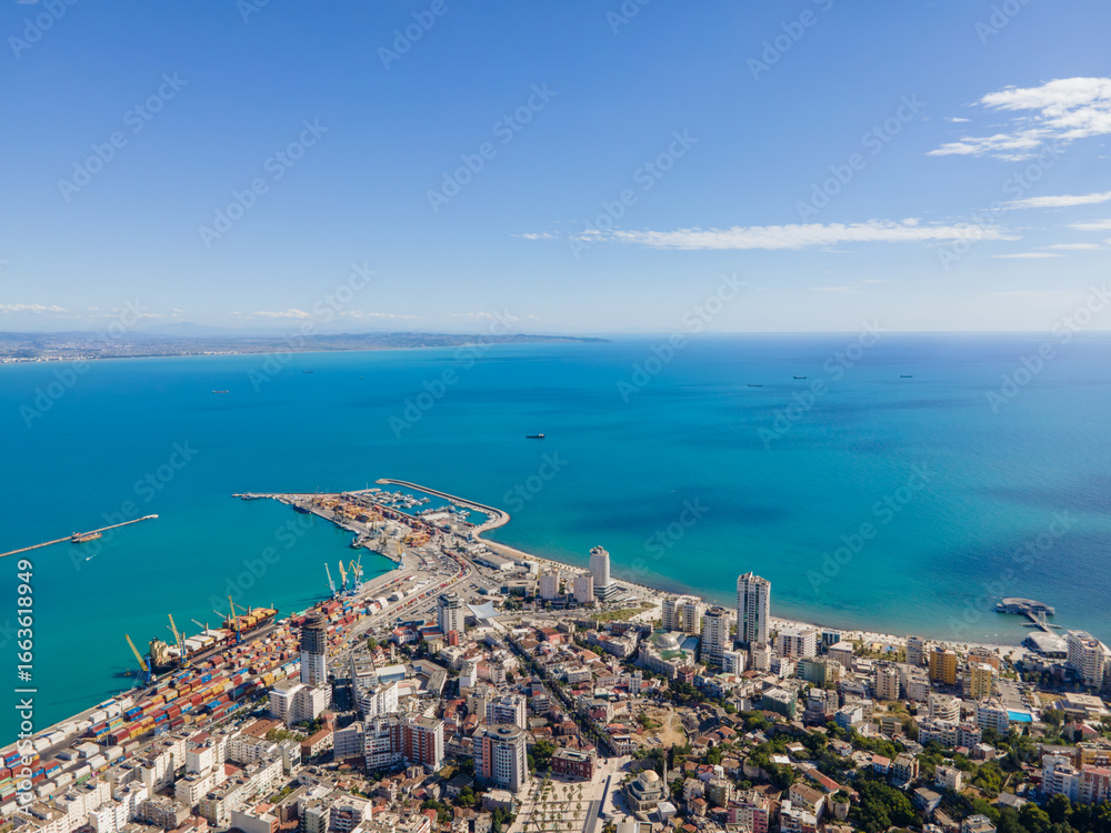 Fototapeta premium Aerial view on Durres in summer.