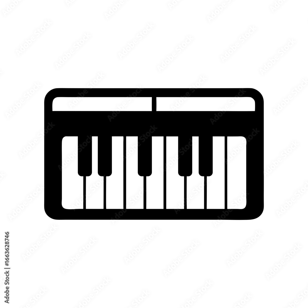 Clean silhouette of keyboard minimal vector icon isolated on white background simple computer illustration Clean silhouette of keyboard minimal vector icon isolated on white background simple computer illustration