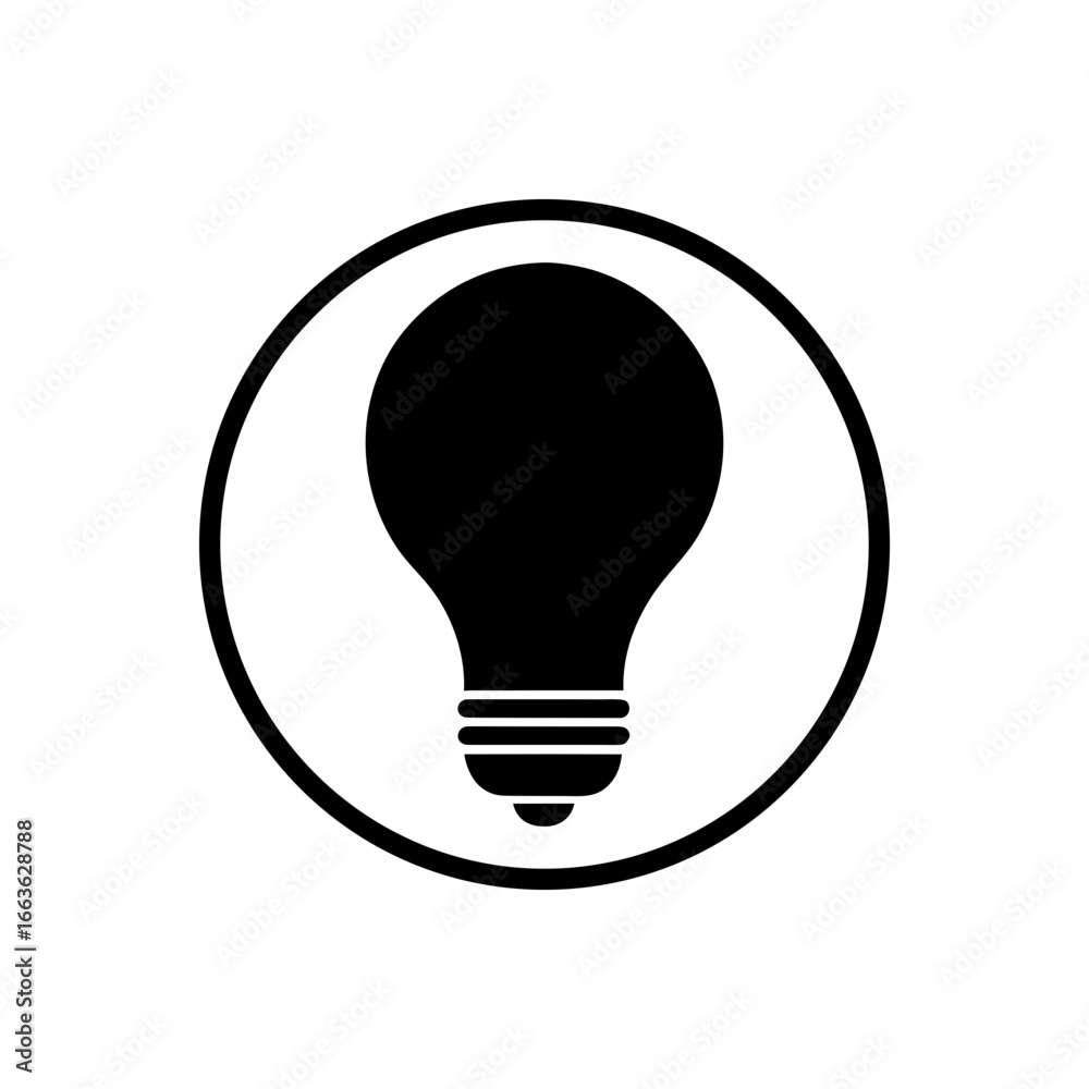 Clean silhouette of light bulb idea isolated on white background minimalist innovation or idea concept vector Clean silhouette of light bulb idea isolated on white background minimalist innovation or idea concept vector