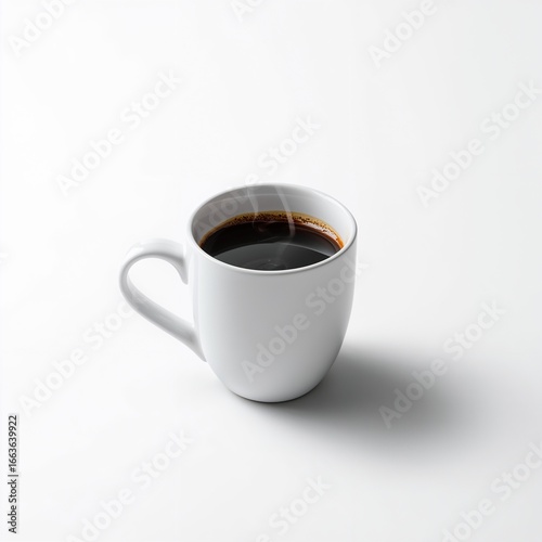 Wallpaper Mural white cup of coffee isolated on white background Torontodigital.ca