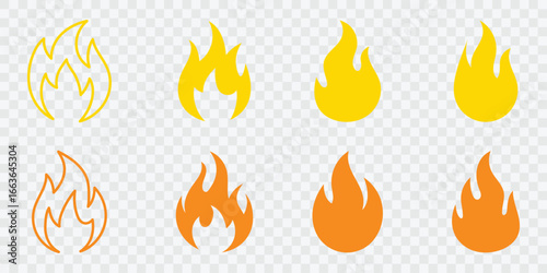 Fire icon vector isolated on white background. Fire flame icon template. Fire flames symbol vector illustration. EPS 10