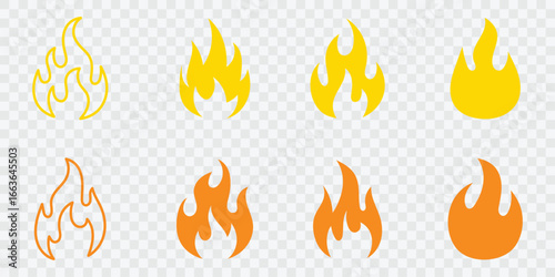 Fire icon vector isolated on white background. Fire flame icon template. Fire flames symbol vector illustration. EPS 10