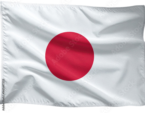 Japan National Flag Waving with Realistic Fabric Texture, Transparent Background Free Download Japan National Flag Waving with Realistic Fabric Texture, Transparent Background - GFXLoad