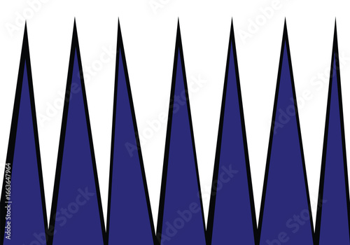 Abstract white background with geometric colored spike line pattern