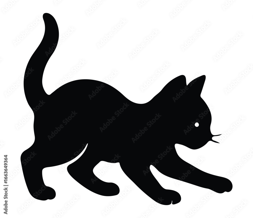 Fototapeta premium black cat vector illustration