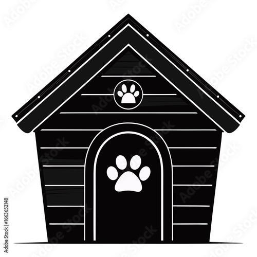 Doghouse or Kennel , vector illustration of a house , Dog , Puppy