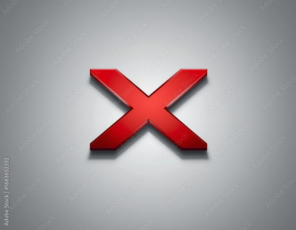 Obraz premium red cross on white background