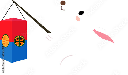 등 들고있는 토끼