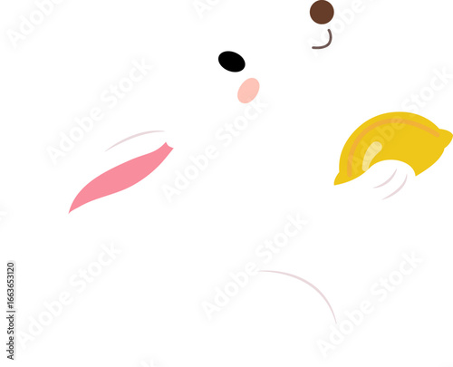 송편들고 있는 토끼