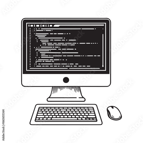 Desktop Monitor with Code Snippet