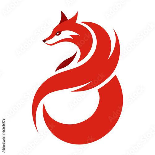 Wallpaper Mural A fox mascot circling vector logo illustration Torontodigital.ca