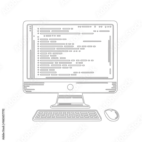 Desktop Monitor with Code Snippet