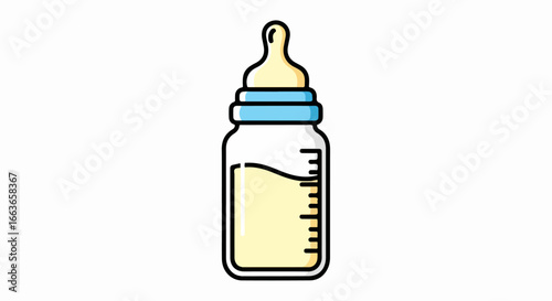 Baby Bottle Illustration.