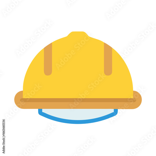 illustration of a yellow helmet, vector illustration of a yellow helmet, hard hat, hard hat icon, hard hat vector illustration, hard hat vector icon, hard hat icon isolated on white.
