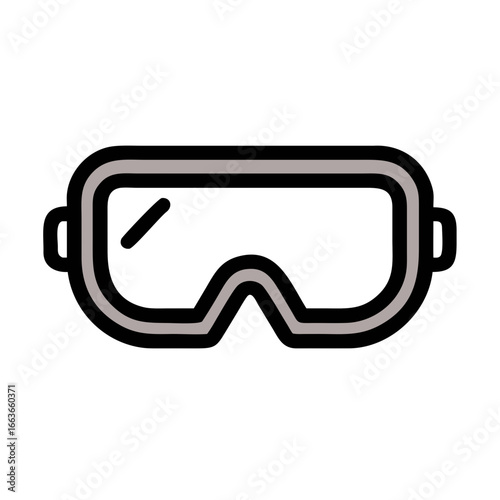 safety goggles, safety goggles icon, safety goggles vector illustration, safety goggles vector icon, safety goggles icon isolated on white.
