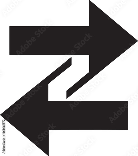 Opposing Arrows Symbol of Exchange or Transfer