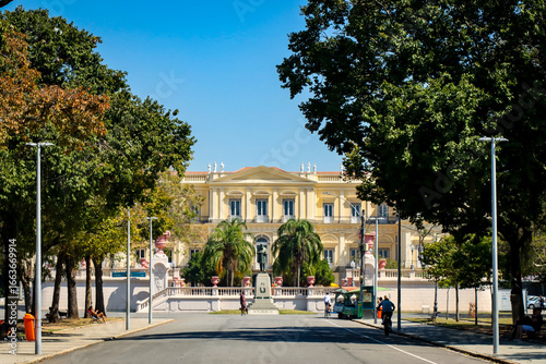 Rio de Janeiro, RJ, Brazil, 08/22/2025 - National Museum, in the Quinta da Boa Vista, residence of the Brazilian imperial family in the 19th century, in the São Cristóvão neighborhood