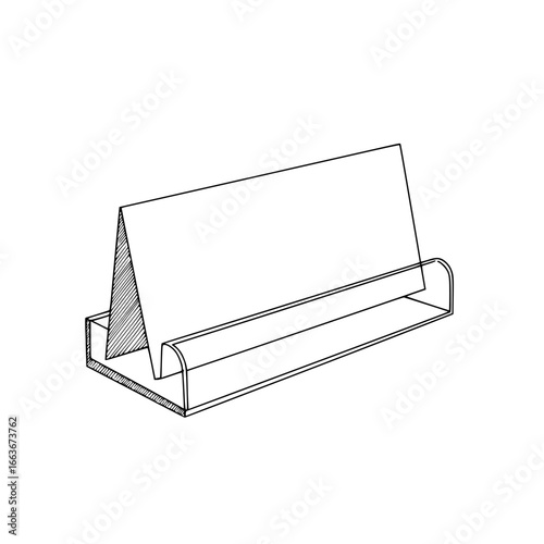 Blank tabletop tent card holder for menus or signage display  