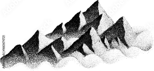 Abstract diagonal design with stippling dotwork technique for artistic prints