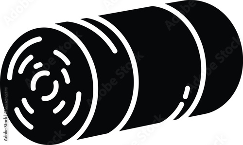 Rolled Hay Bale Cylindrical Agricultural Forage.