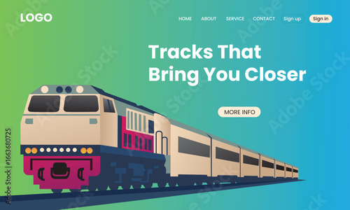 Modern Railway Transport Vector for Web and Apps