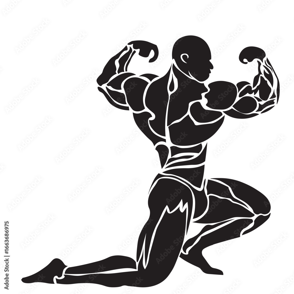 Fototapeta premium silhouette of a man in a white shirt