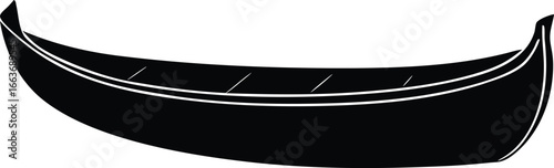 canoe silhouette vector.