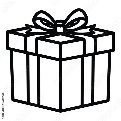 Gift box with ribbon and bow
