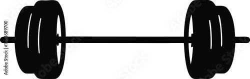 barbell silhouette vector