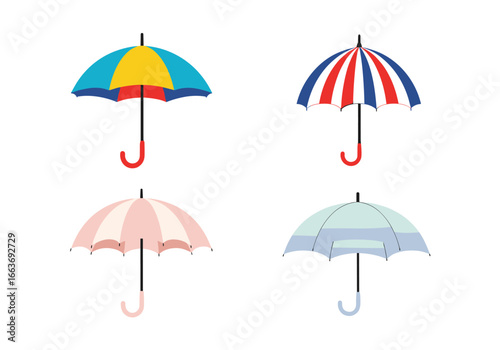 Colorful protective canopies for rainy day shelter and outdoor protection from elements