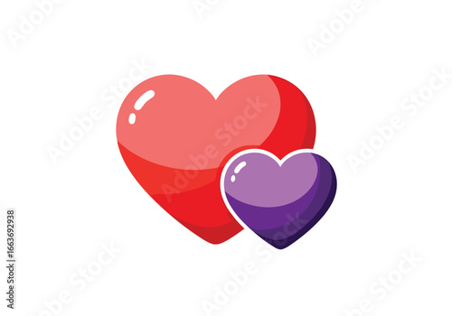 Two hearts symbolizing love friendship connection and emotional bonds