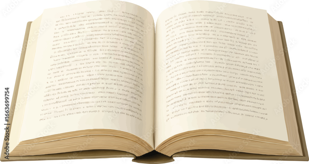 Obraz premium 3D Open Book Isolated