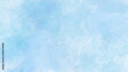 light Blue watercolor background. Light blue illustration watercolor background, Illustration hand-drawn. Blue abstract background. Gentle blue watercolor background. Textured Watercolor Paint