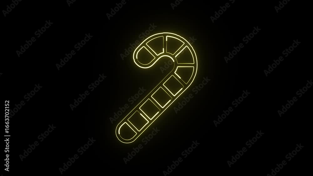 custom made wallpaper toronto digitalGlowing neon line Candy Cane free icon. Candy Cane animation HD video isolated on black background.