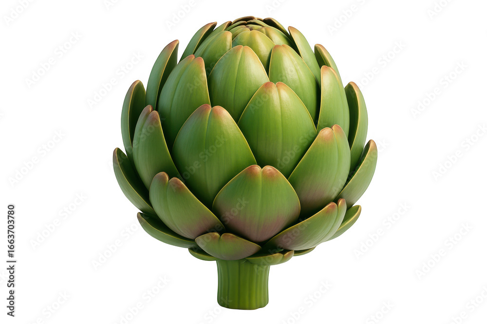 Fototapeta premium Isolated artichoke on black background isolated illustration on transparent background