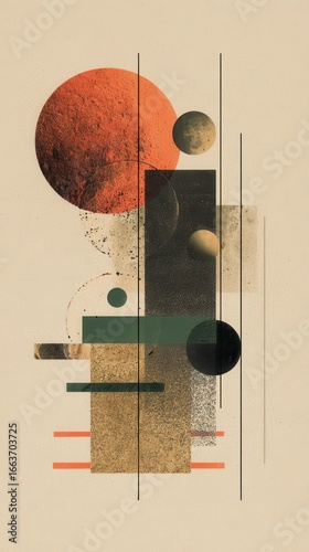 Abstract Geometric Art with Shapes and Colors