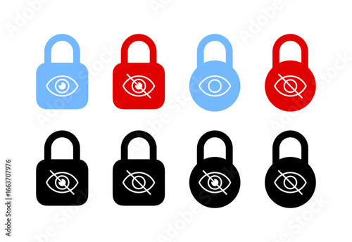 Visibility Settings locks. Show and Hide Icons