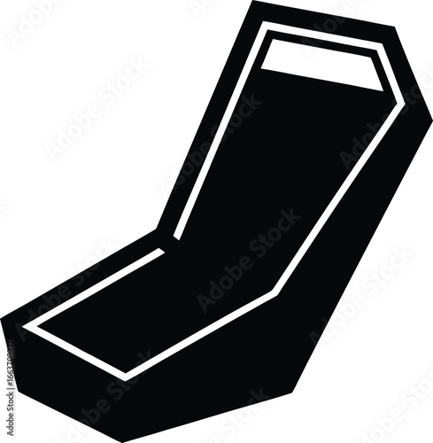 Stylized Coffin Illustration Symbolic of Mourning and the Finality of Death a Morbid Reminder of Mortality